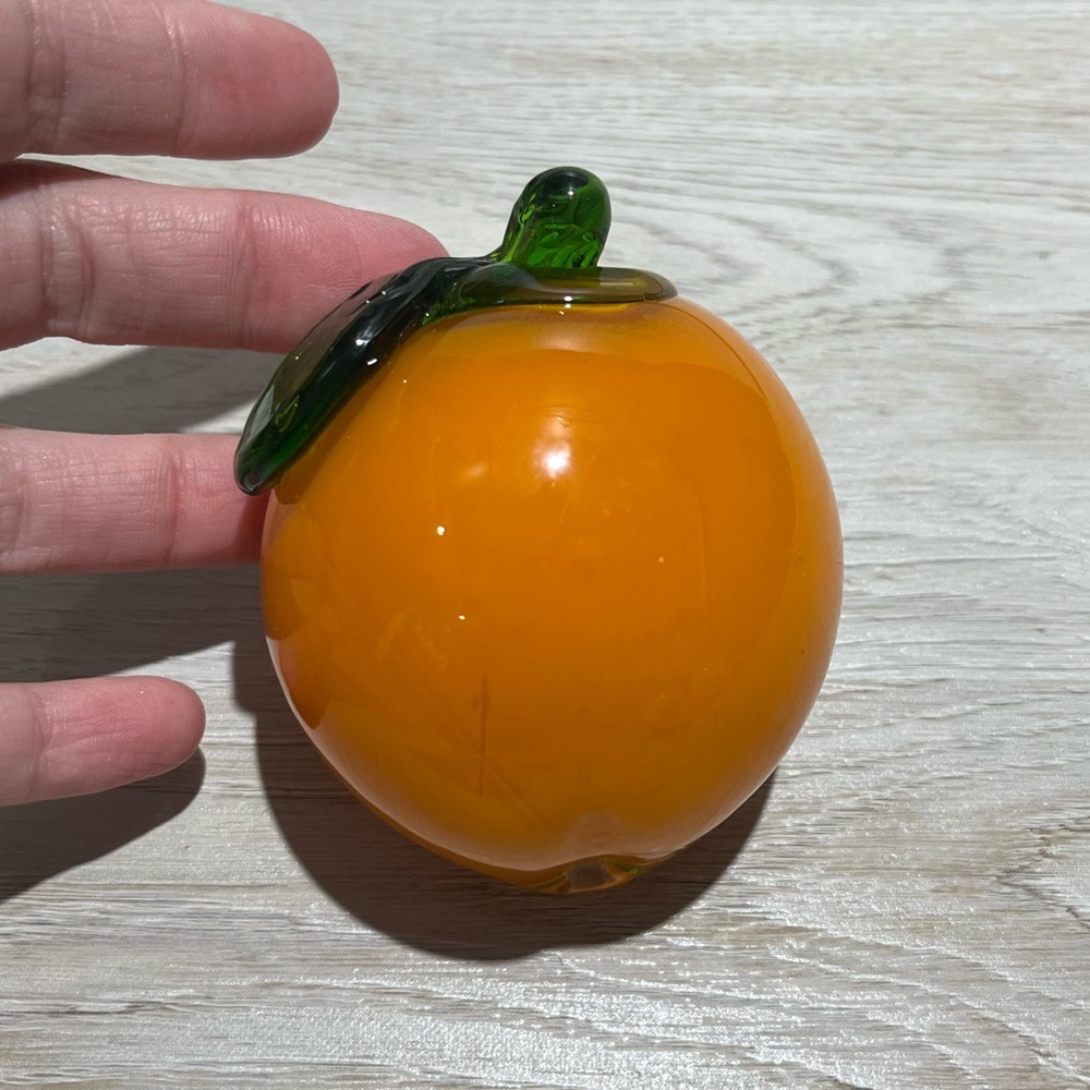 Vintage handblown glass orange